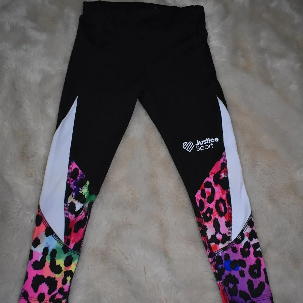 Girls Leggings Animal Print Stretch Size XS 5/6